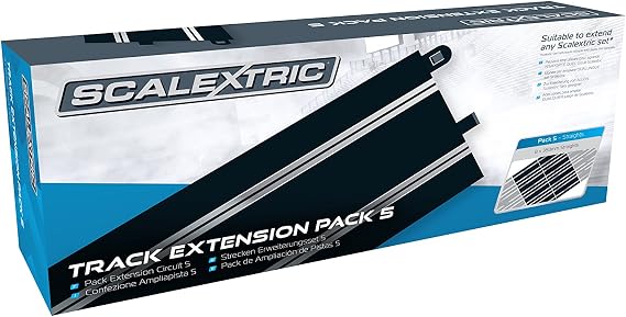 Scalextric C8554 Accessories Track Pieces Track Extension Pack 5 - 8 x Standard Straights