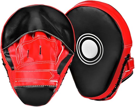 Cozyswan Boxing Pads Hand Targets 2PCS Focus Mitts MMA Training Punching Pads PU Leather Strike Pads Hook and Jab Target Mitt Glove