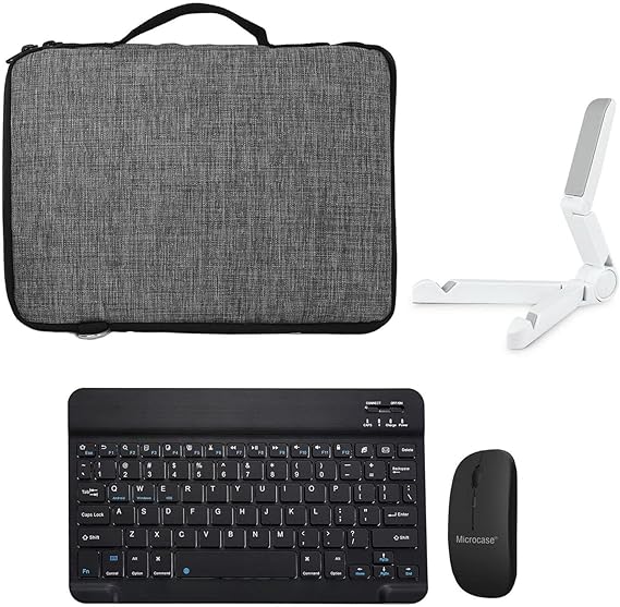 Microcase Microsoft Surface Go 2 Tablet Çanta + Bluetooth Klavye + Mouse + Tablet Standı - AL8112