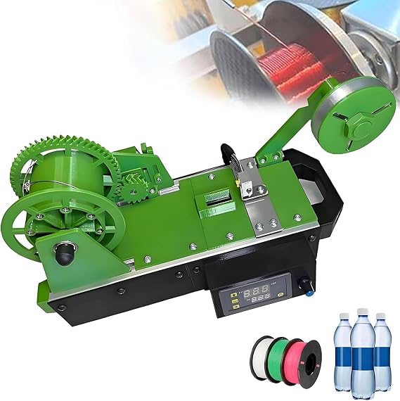 3D Printing Filament Making Machine, Desktop 3D Printer Extruder Filament Maker, Temperature(Up to 300℃/572℉) and Speed(500g-1000g/h), for Families, DIY Makers, Small Studios, PET Bottle Recycler D