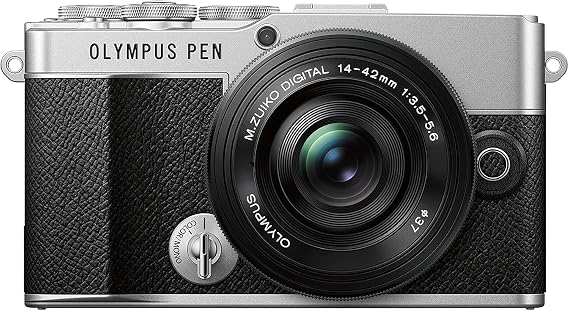 Olympus PEN E-P7 Silver Camera Kit with 14-42mm EZ Lens, 20MP, 4K Video