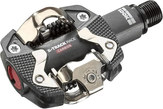 LOOK Cycle - X-TRACK Race Carbon MTB Pedals - Standard SPD Mechanism Compatible - Carbon Body - Chromoly+ Axle - Large Platform - Extremely Reliable Clipless Pedals
