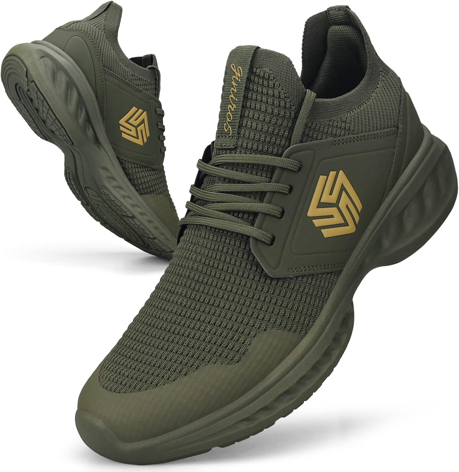 giniros mens running shoes trainers lightweight fashionable breathable for sports tennis leisure road running walking outdoor fitness jogging shoes