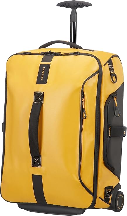 Samsonite Paradiver Light – Travel Bag/Backpack with 2 Wheels S, 55 cm, 51 L, Yellow (Yellow)