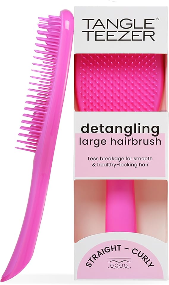 Tangle Teezer Large Ultimate Detangler Brush, Straight to Wavy, Runway Pink