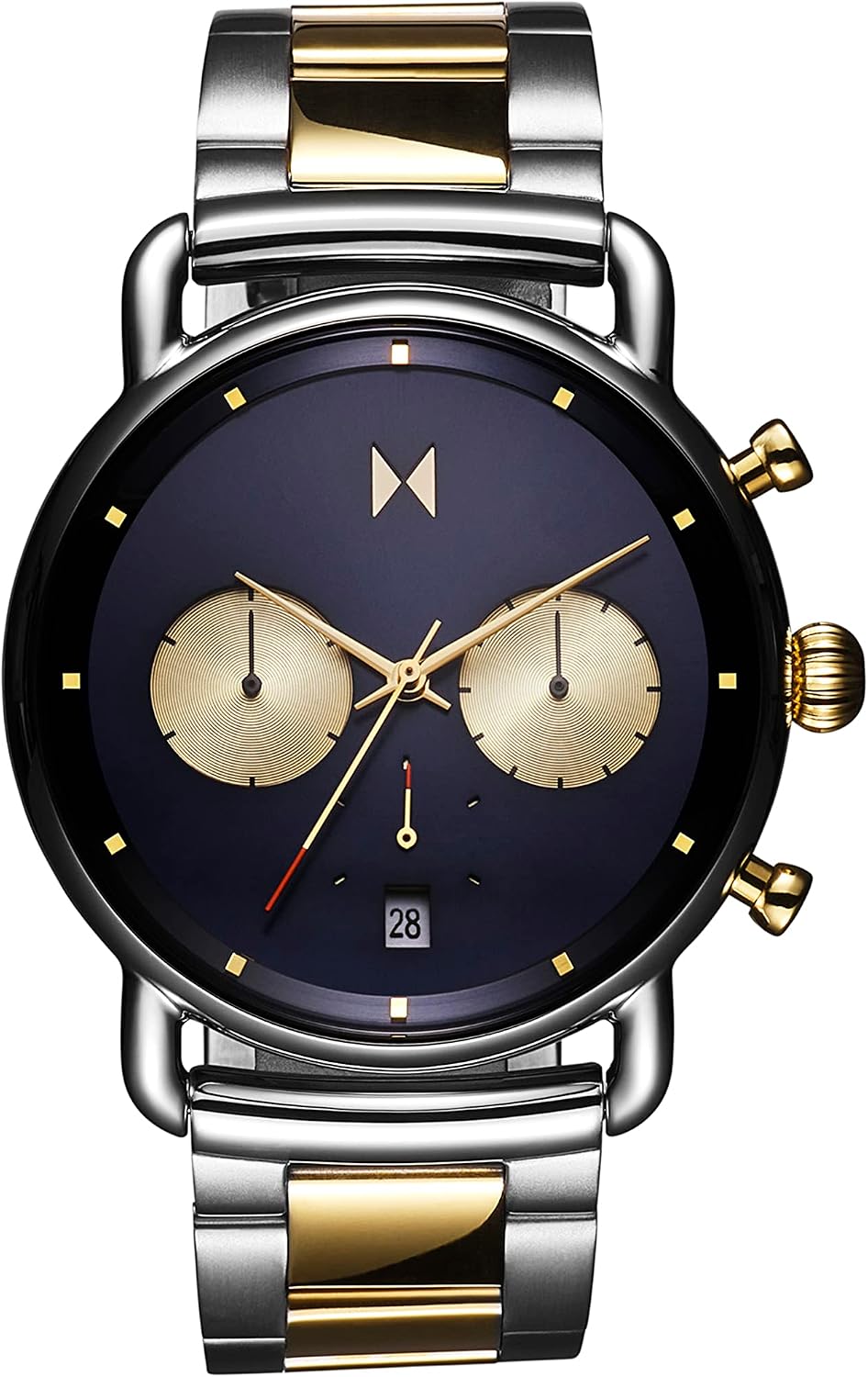 MVMT Blacktop II Analog Watch - Vintage Chronograph - Water-Resistant 5 ATM50 Meters - Premium Minimalist Men's Watch - Stainless Steel - 42mm & 47mm