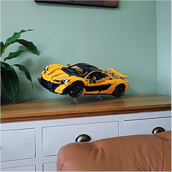 Display Stand compatible with Lego Technic McLaren P1 42172 | Display your model securely | Heavy Duty stainless steel | Car NOT included