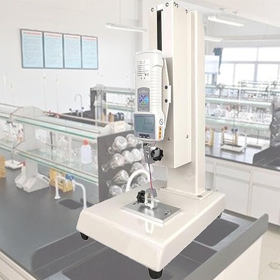Push Pull Gauge Test Stand, Digital Force Tester 10N-1000N, Hand Wheel Operated Manual Test Stand with Output Function for Lab Tension Testing