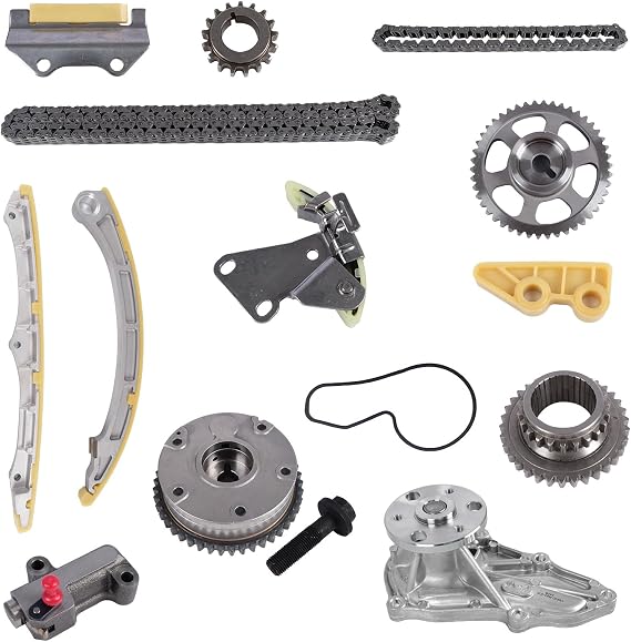 Timing Chain Kit with Sprocket, Water Pump & VVT for 2008-2012 Honda Accord, 2010-2011 CR-V, 2009-2014 Acura TSX 2.4L Engine