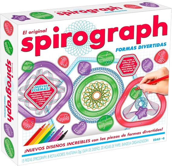 Party town - Spirograph Fun Shapes | Kids Arts and Crafts | Kids Art Set | Spirograph Junior | Girls and Boys Toys Age 8 | Toys for Kids | Spirograph Set for Kids Age 8