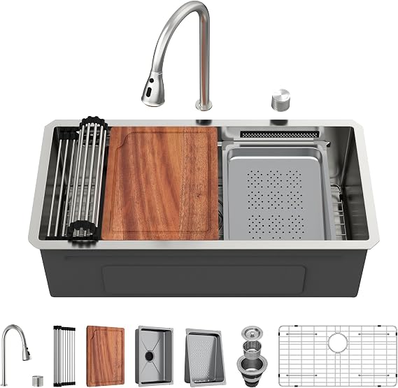 30 inch Undermount Waterfall Kitchen Sink