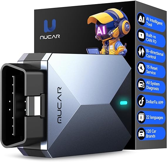 MUCAR AI Assist OBD2 Scanner Bluetooth Lifetime Update Sup ELM327, BT200 MAX OBD2 Diagnostic Tools, All System Diagnostic Tools with 15 Resets for iOS & Android, CANFD Protocol, FCA Auto