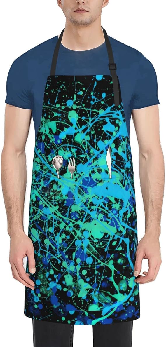 Cute Pride Pastel Melting Pride Waterproof Apron With 2 Pockets Kitchen Chef Aprons Bibs For Cooking Baking Painting Gardening Grooming