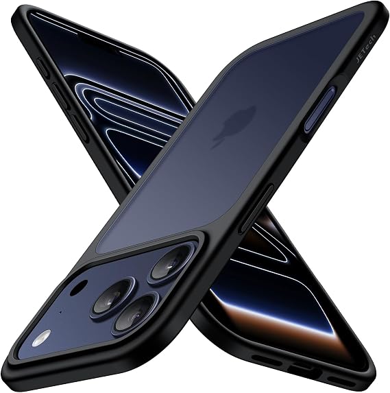 JETech Matte Case for iPhone 17 Pro Max, Black
