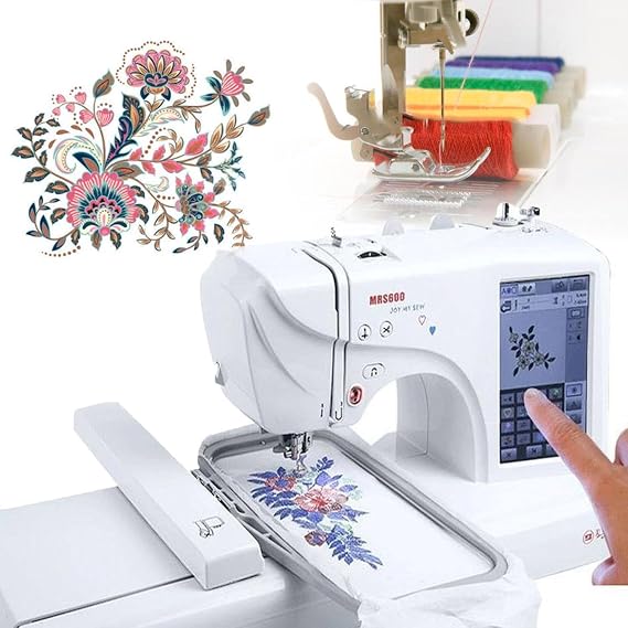 Electric Sewing Machine, Computerized Embroidery Machine with 210 Built-in Letters and 30 Pattern Borders for Easy Home Decoration and Clothes Sewing