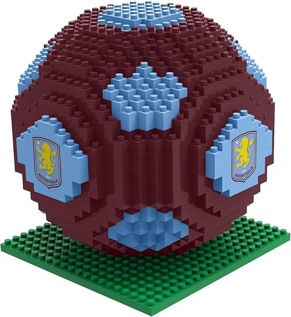 FOCO Officially Licensed Aston Villa FC 3D BRXLZ Bricks Football Construction Toy Model