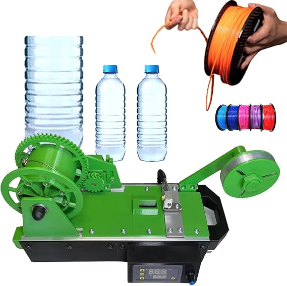 Extruders for 3D Printer, Recycled PET Filament Maker, Waste into Treasure, Adjustable Temperature Control/Speed, 3D Fiament Pultruded, for Families, DIY Makers,Green