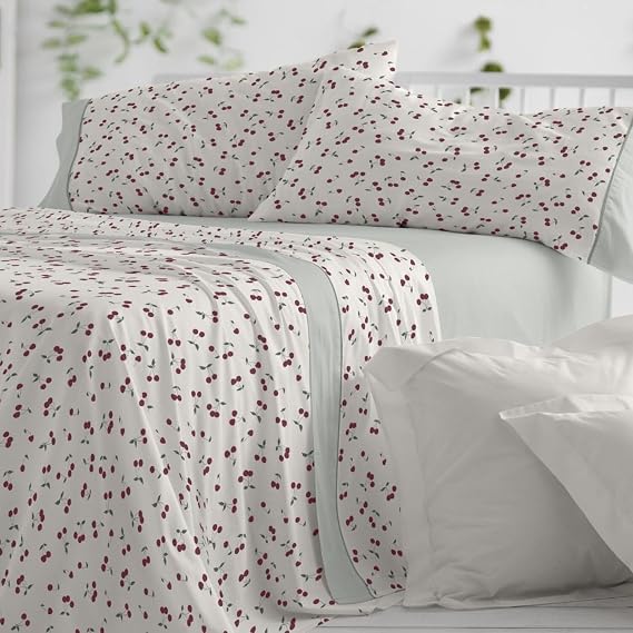 Burrito Blanco | Bed Sheet Set 50% Cotton 50% Polyester Bed 150 Cherry