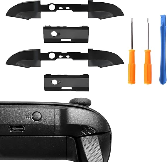 2 Set Controller Repair Kit for Xbox,Controller Bumper Set for Xbox One X/S Repair Parts Kit T8 T6 Screwdriver Repair Parts Kit,Replacement Bumper for Xbox One Series Controller Gamepad