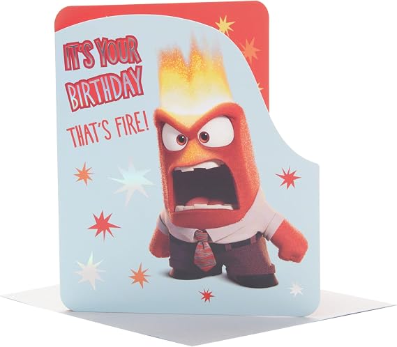 UK Greetings | Disney Inside Out 2 Birthday Card for Boy | Anger Design