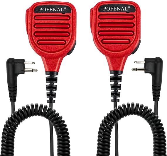 Waterproof 2 Pin Mic for Motorola Radios R2 BPR40D BPR40 CP100D CP200D CP200 CP185 CLS1410 CLS1110 DLR1060 RDU4100 RDU4160D RMU2040 RMU2080D CLS DTR RDU RMU 2 Pairs