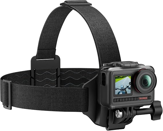 AKASO Head Strap Mount Compatible with GoPro Hero 13, 12, 11, 10, 9, 8, Hero 7, Fusion, Max, DJI Osmo, Action Cameras