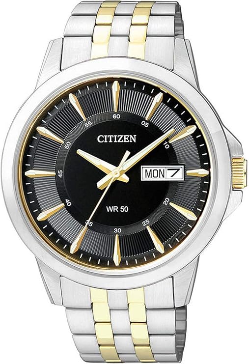 Citizen Men's Quartz Watch with Black Dial Analogue Display Quartz Stainless Steel BF2018 52EE