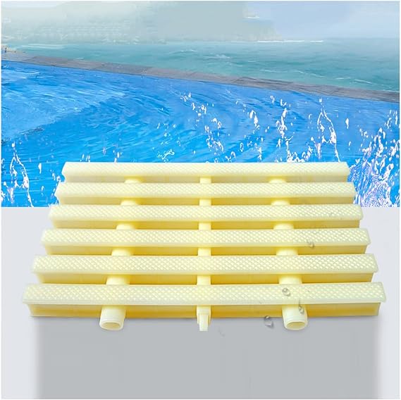 6'lı Set Ayarlanabilir 3 Delikli Havuz Tahliye Izgarası - 20 x 100 cm, Ev ve Dış Mekan için Plastik Duş Örtüsü, Kolay Temizlenen Oluk