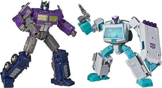 Transformers Generations Selects WFC-GS17 Shattered Glass Ratchet and Optimus Prime, War for Cybertron Collector Figures