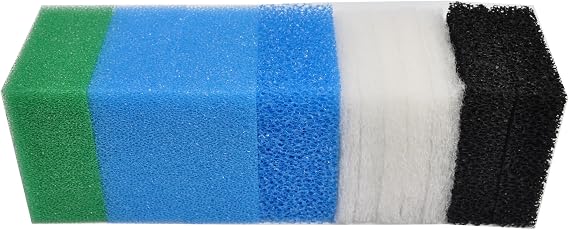 Compatible Set of Filter Media for Juwel Compact/Bioflow 3.0 M (2 x Blue Sponges (Fine), 1 x Blue Sponges (Coarse), 1 x Green Sponges, 2 x Activated Carbon Sponges, 5 x White Filter Sponges)