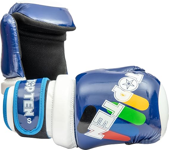 Top Ten Blue Glossy Block ITF Pointfighter Glove Medium