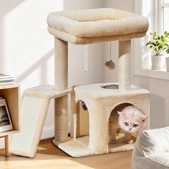 Taoqimiao Scratching Trees for Cats 64 cm with Large Platform