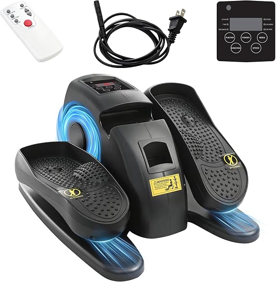 Under Desk Electric Pedal Exerciser 15 Speeds for Seniors, Home, Office