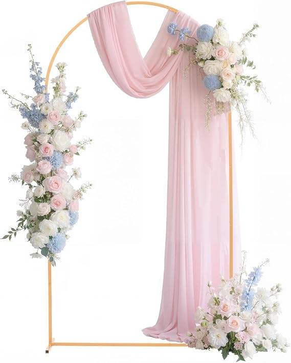 VEVOR Gold Arch Backdrop Stand, 2.2 x 1.2 m, Stable Structure, 1 Set, for Weddings, Birthday Parties, Graduations, Christmas Celebrations and Ceremony Decoration