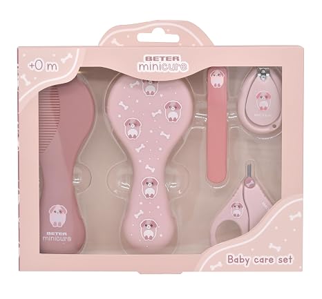 Beter - Baby Grooming Kit 5 Piece Baby Care Set Ideal for Newborns - Dog Figure