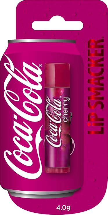 Lip Smacker Coca Cola Collection, Coca-Cola Cherry Coke Flavored Lip Balm, Hydrates, Refreshes, Single Blister Pack
