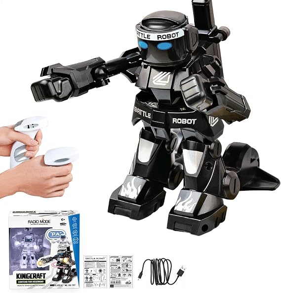 Remote Control Battle Robot, 2.4g Remote Controlled Battle Robot | Enhance Funny Competition Smart Boxing Robot Bonding with Color Changing LED Lights, Promote Teamwork with Kids Remote Control Robot