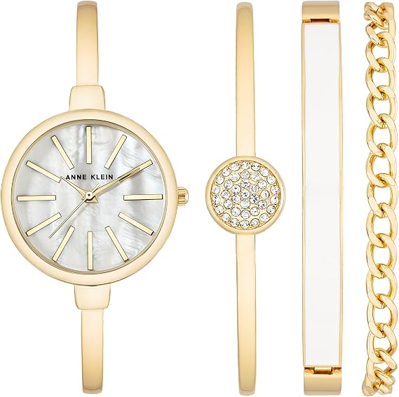 Anne Klein Women's Bangle Watch and Bracelet Set