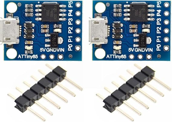 2 個 Digispark 小型 USB 開発ボードエレクトロニクスエンジニアマイクロコントローラープロジェクトに最適 Digispark キックスターター USB 開発モジュール