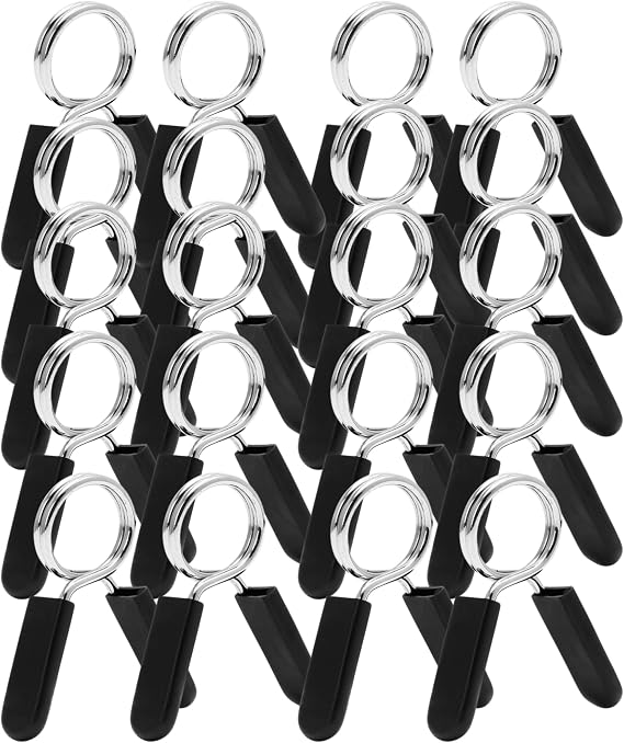 The Pure Blue Spring Steel Weight Clips Metal Clamps for Barbells, Dumbbells, Bars. Weightlifting and Strength Training Essential. Gym Accessories and Fitness Equipment. 4 Sizes.