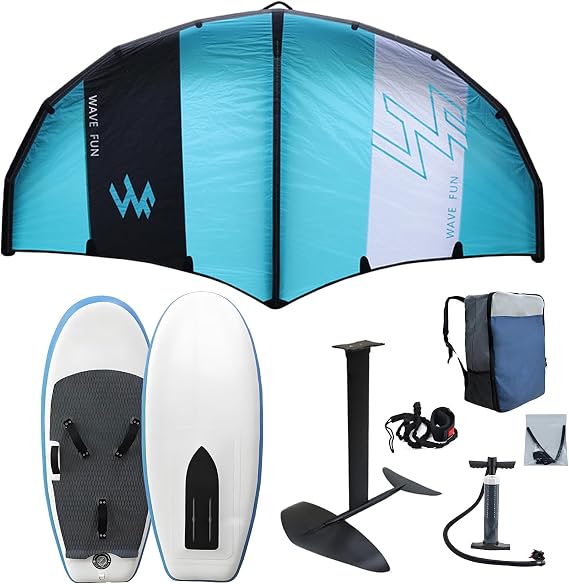 Inflatable Surfing Wing & Hydrofoil Surfboard, Kitesurfing Set, Handheld Inflatable Surf Wing Foil Surfboard, Hydrofoil Surfboard Set with Surfing Wing