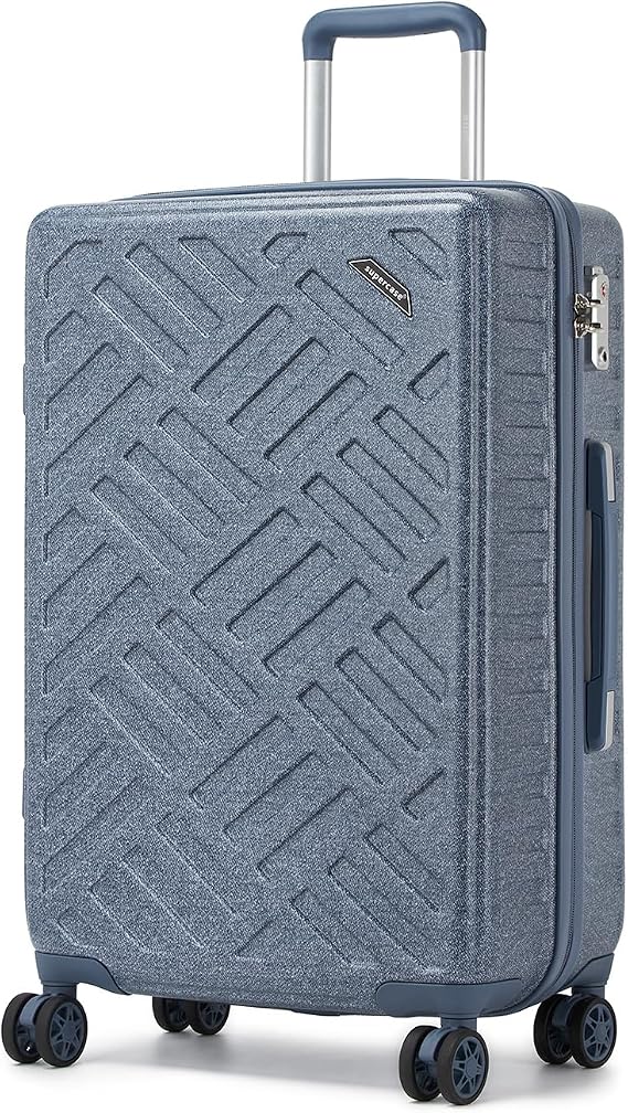 Medium Suitcase, Lightweight Hard Shell Luggage with 4 Wheels