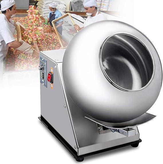 Automatic Tablet Coating Machine for Sugar, Chocolate, Peanut Nut - Small Commercial Mini Chocolate Panning Machine for Efficient Polishing and Coating