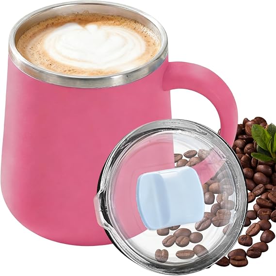 Insulated Coffee Mug - 450ml Reusable Double Wall - Coffee Tumbler Insulated Water Cup | for Beverage Water Tea Milk Juice Home Office School Camping Sports