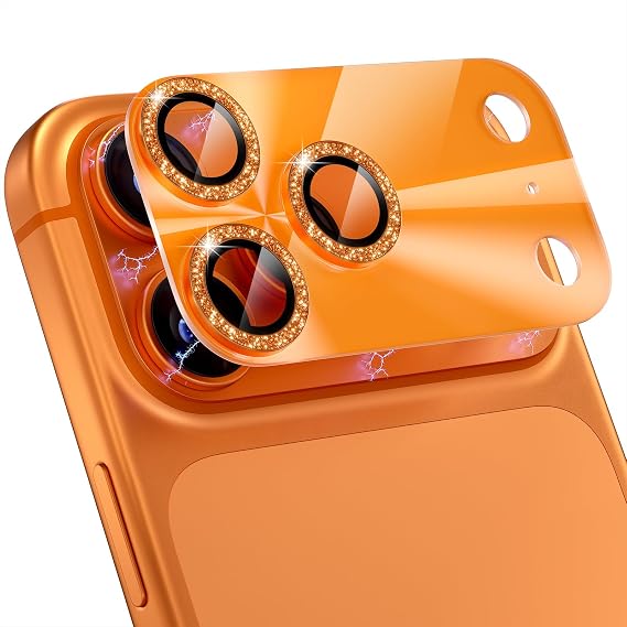 Choiche iPhone 17 Pro Max用 カメラレンズプロテクター ライトオレンジ