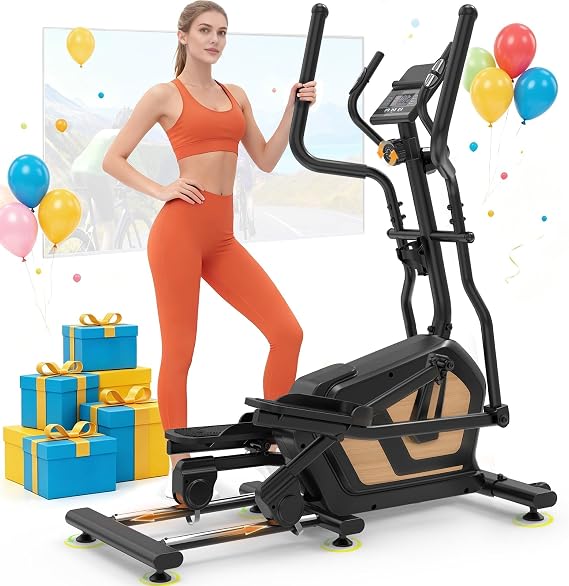 Neezee Elliptical Cross Trainer for Home, 16-Level Resistance, 45 cm Stride