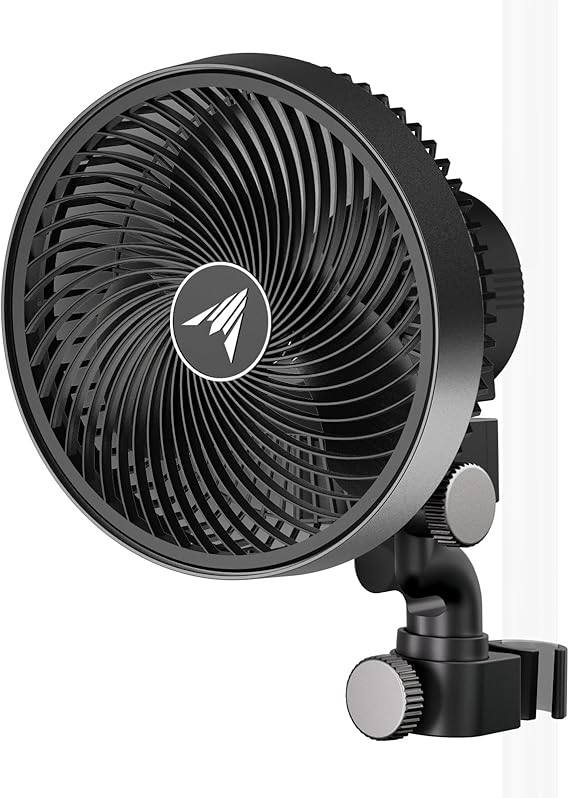 AC Infinity CLOUDRAY A6 6" Grow Tent Clip Fan with Long Life EC Motor Redesigned 10 Custom Dynamic Wind Speeds - Heavy Duty