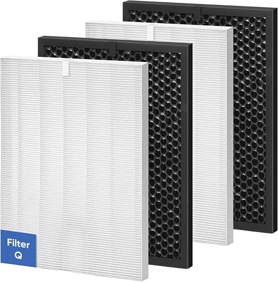 5510 5520 5530 Replacement Filter Q Compatible with Winix 5510, 5520 & 5530 Air Purifier, Includes 2 Pack H13 Filter and 2 Pack Carbon Filter, Part# 1712-0123-00
