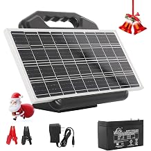S1500 1.5 Joule Solar Electric Fence Energizer for Livestock, Horses, Cattle, Sheep - 50 Miles, 15W Solar Panel, Easy Installation