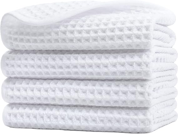 Polyte Waffle Microfiber Face Towel 430 gsm, 13x13 in